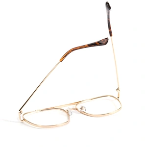 Wholesale metal fashion square anti blue light reading glasses