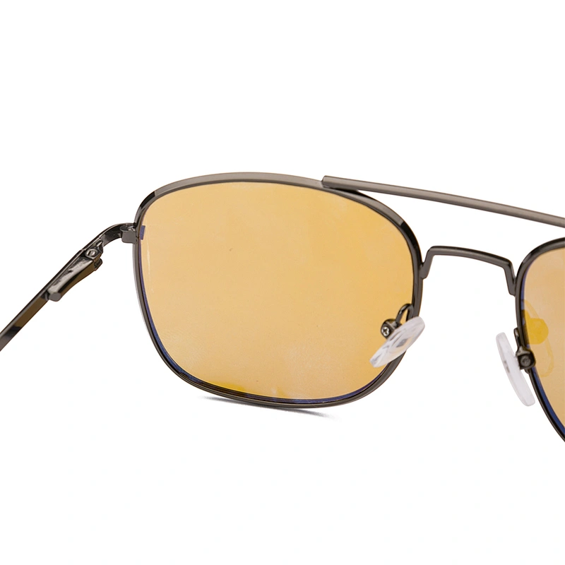 Double bridge fashion metal mens oversized sunglasses