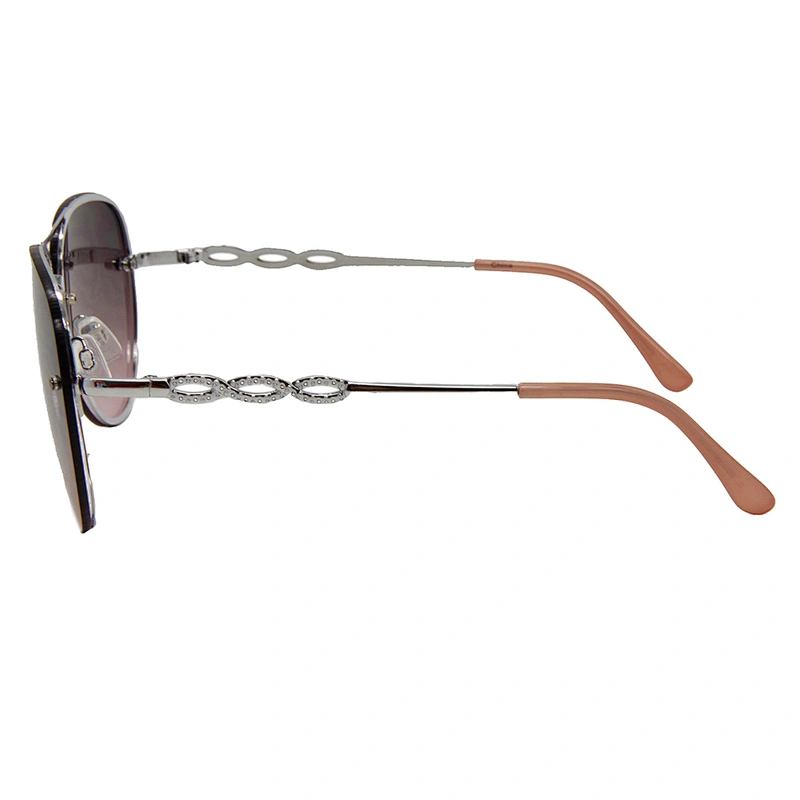 Double bridge fashion metal pilot women glasses sunglasses