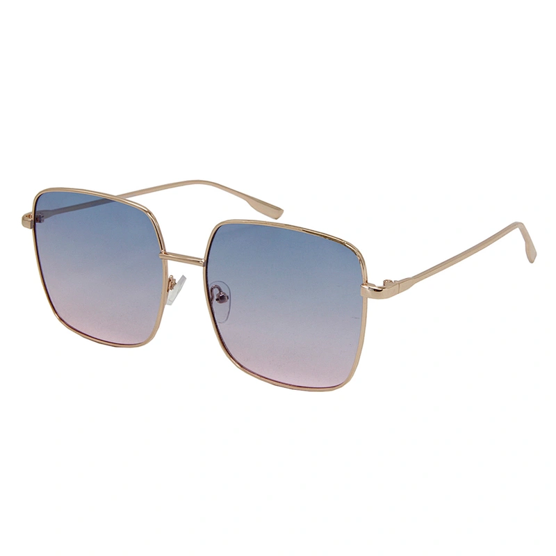 Popular fashion square metal polarized sunglasses women