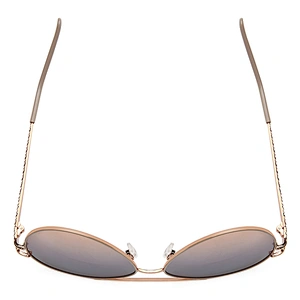 Double bridge fashion metal polarized sunglasses for women