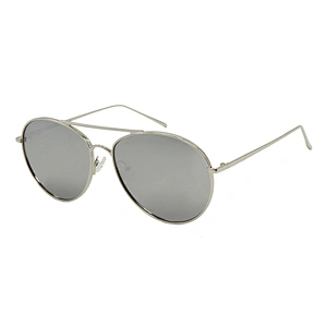 Double bridge metal polarized fashion pilot women sun glasses