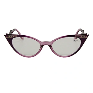 Custom logo plastic fancy cat eye reading glasses 1.5