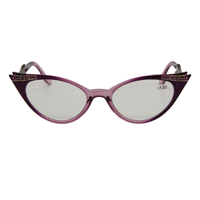 Custom logo plastic fancy cat eye reading glasses 1.5