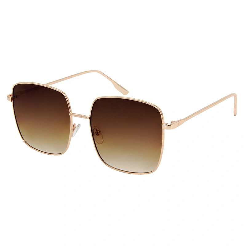 Popular fashion square metal polarized sunglasses women