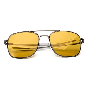 Double bridge fashion metal mens oversized sunglasses