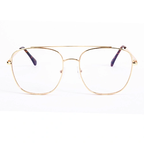 Wholesale metal fashion square anti blue light reading glasses