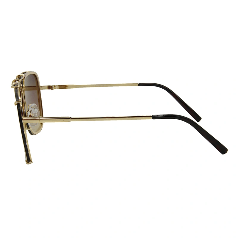 Custom logo vintage oversized polarized metal sun glasses men