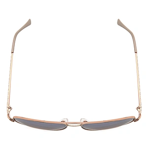 Double bridge fashion metal polarized sunglasses for women