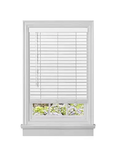 2 faux wood blinds
