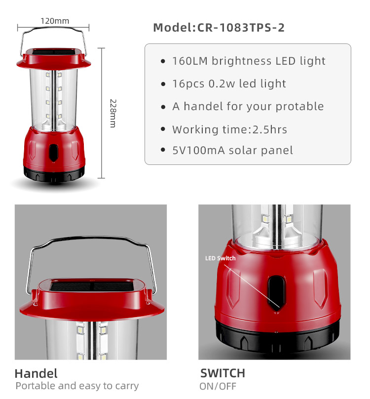 solar camping portable lantern