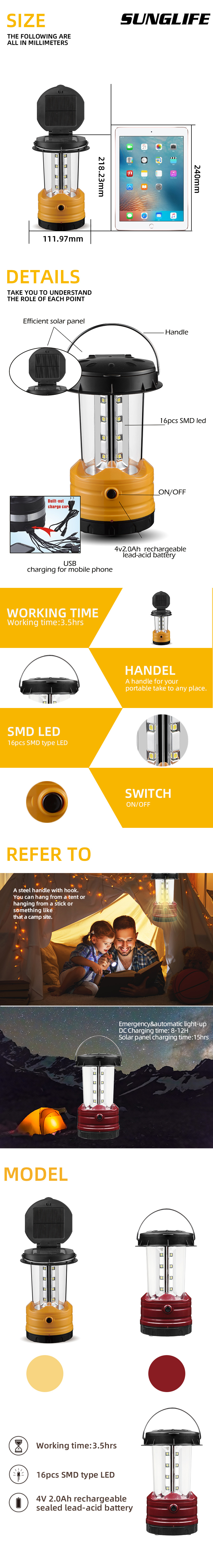 Emergency solar lantern
