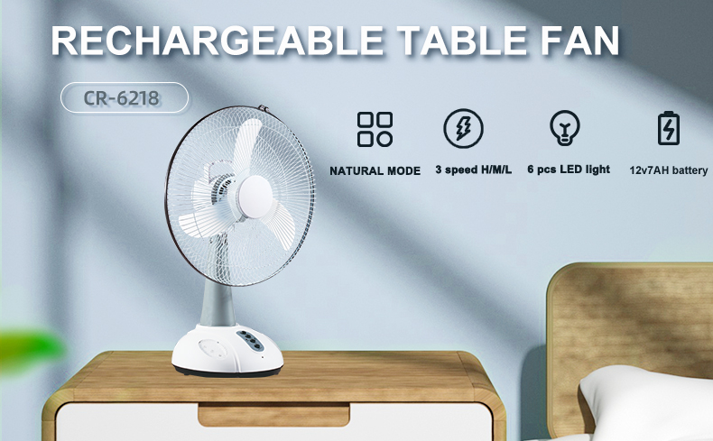 18 inch Rechargeable Table Fan