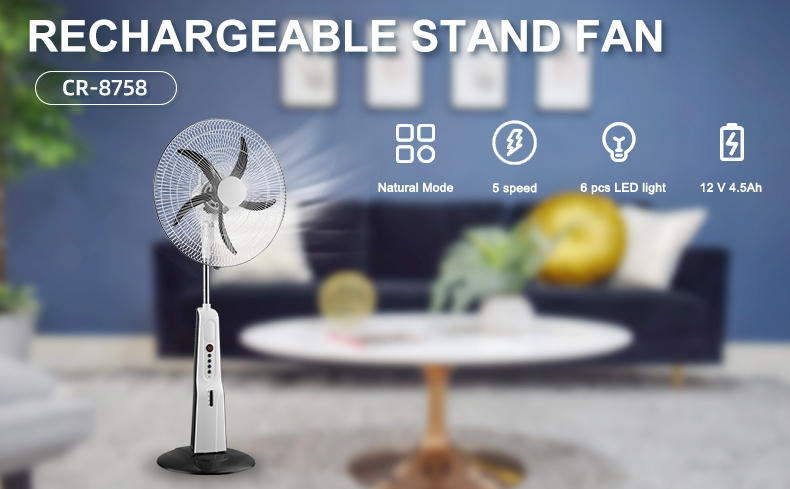 18 inch Rechargeable standing fan