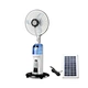 Outdoor standing misting fan with water tank,rechargeable oscillating water spray fan