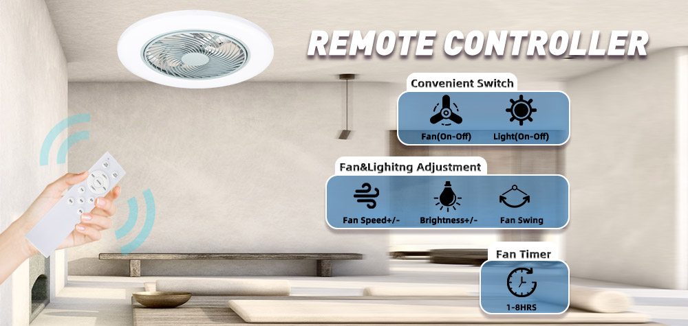 Rechargeable Ceiling Fan with Remote Control