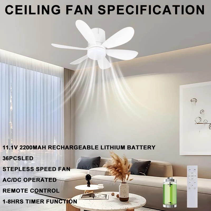 rechargeable ceiling fan
