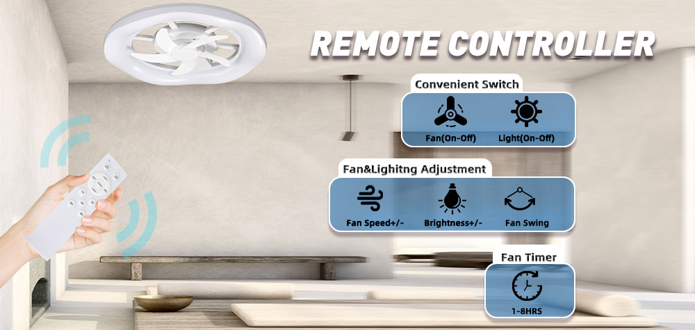 Powerful Rechargeable Ceiling Fan with Remote Control
