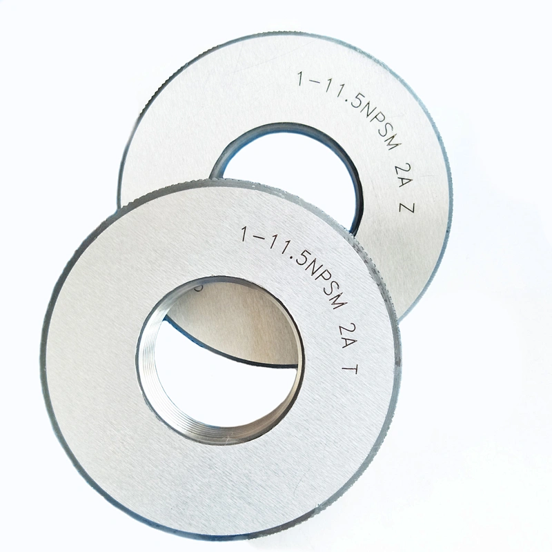 Npsm Cylindrical Screw Master Ring Gage Go And No Go Thread Ring Gauge: 1/8~6 Npsm Thread Pitch Gauge