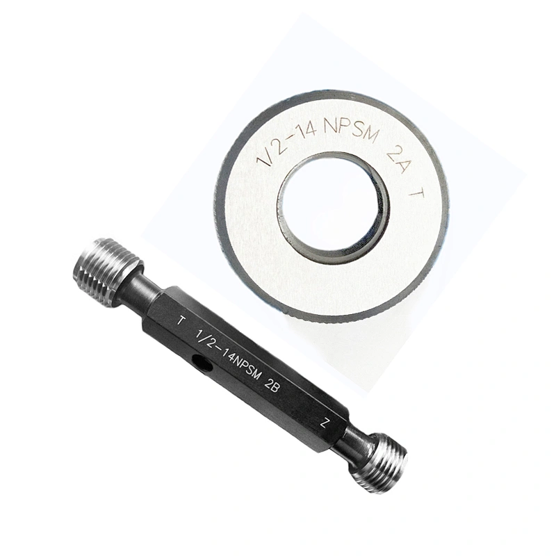 Npsm Cylindrical Screw Master Ring Gage Go And No Go Thread Ring Gauge: 1/8~6 Npsm Thread Pitch Gauge