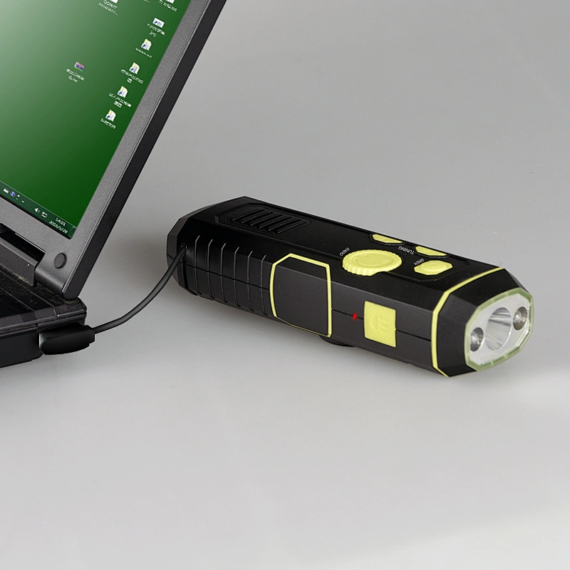 Portable Handheld USB Mini Fm Crank Radio Flashlight with USB