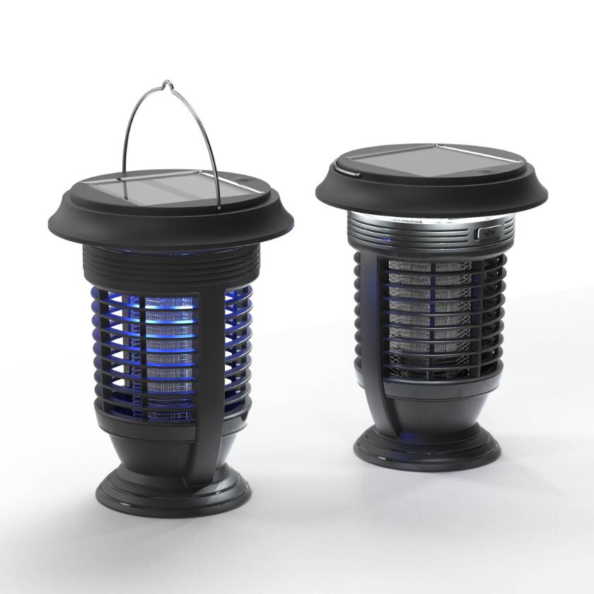 Rainproof Solar Garden Light with UV LED Mosquito Killer Tube Lamp