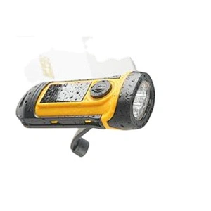 Waterproof Solar Powered Hand Cranking Multifunction Dimming Flashlight