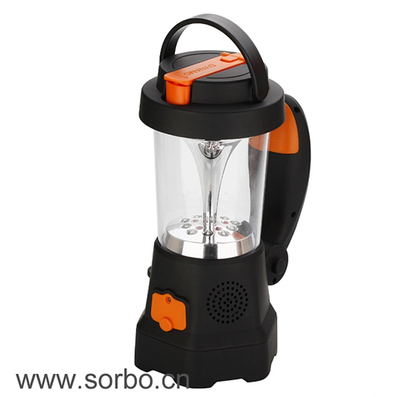 SOS Distress Signal Flashlight with Cranking Radio for Outdoor SOS Siren