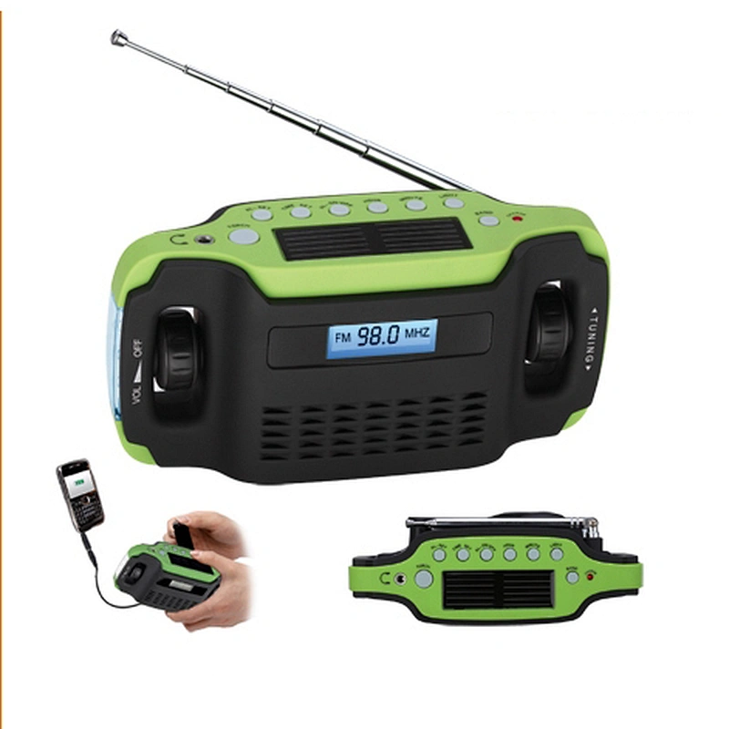 Hot Sale Portable Emergency Solar Powered Dynamo AM FM Radio Flashlight