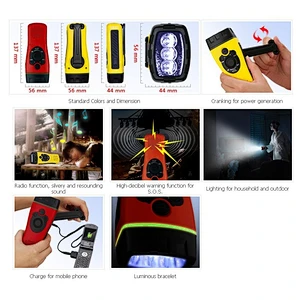AM FM Receiver Portable DC Input Radio Controlled Flashlight