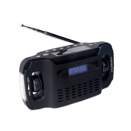 Hot Sale Portable Emergency Solar Powered Dynamo AM FM Radio Flashlight