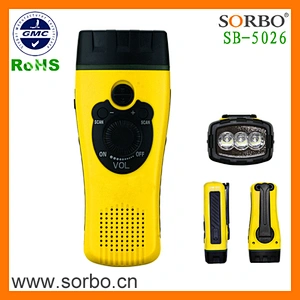 AM FM Receiver Portable DC Input Radio Controlled Flashlight