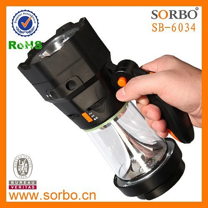 SOS Distress Signal Flashlight with Cranking Radio for Outdoor SOS Siren