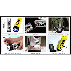 High Sentitive Portable Radio Emergency with Flashlight AM FM