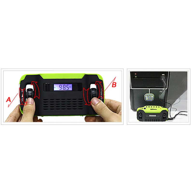 Hot Sale Portable Emergency Solar Powered Dynamo AM FM Radio Flashlight