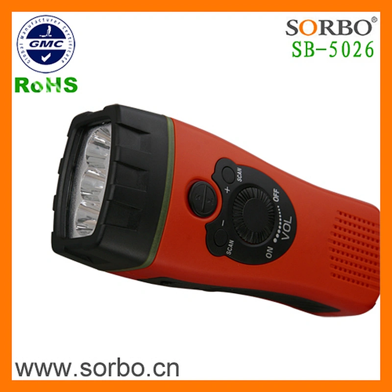 AM FM Receiver Portable DC Input Radio Controlled Flashlight