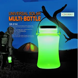 Wholesale Solar LED Mini Telescopic Glow Camping Lantern for Indoors Outdoors