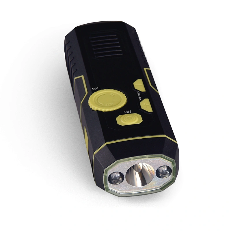 Portable Handheld USB Mini Fm Crank Radio Flashlight with USB