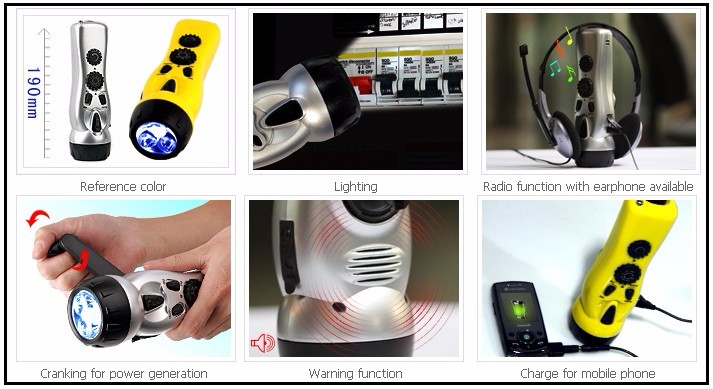 emergency radio and flashlight