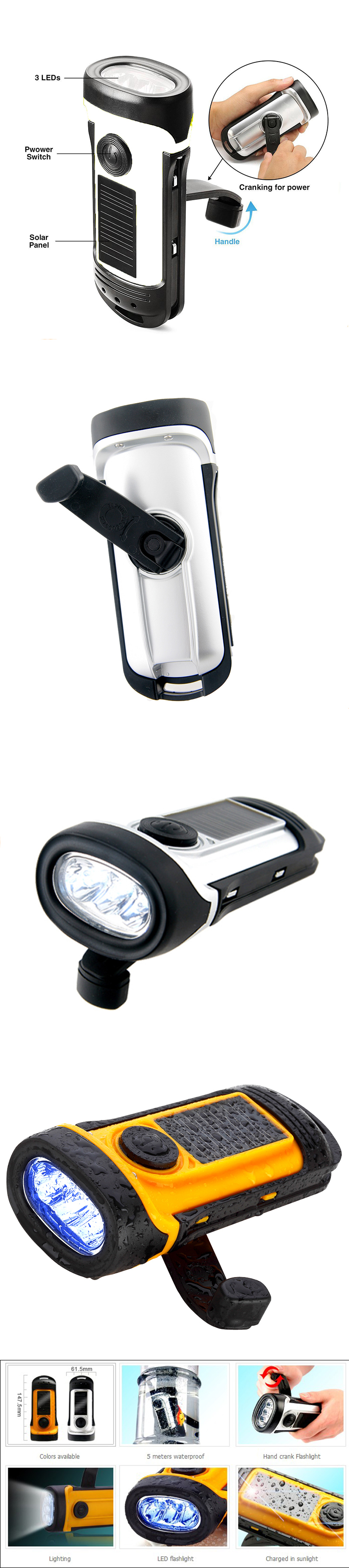 hand charge flashlight