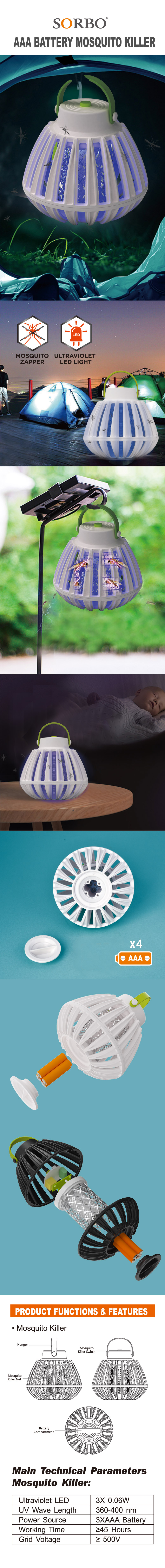 battery mosquito killer lamp
