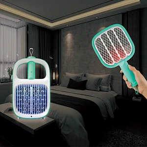 Intelabe Bug Zapper, Mosquito Killer USB Rechargeable Electric Fly Swatter for Home, Outdoor, Powerful Grid
