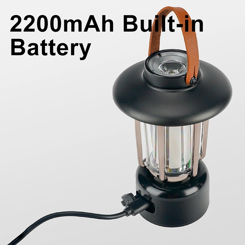 Outdoor Rechargeable Electric Tent Torch Camping Lamp Tactical  Led Camping Light Camping  Lantern With Hanging For Cam