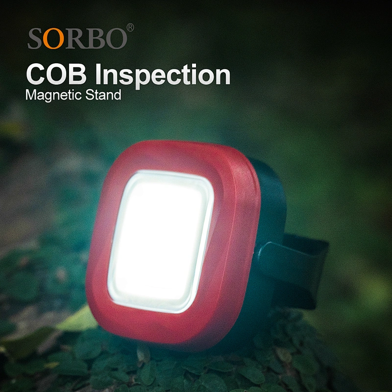 LED COB Work Light 180 Degree Rotate USB Rechargeable Anti-skidding Car Inspection Cordless Working Lamp with Magnet and Hook