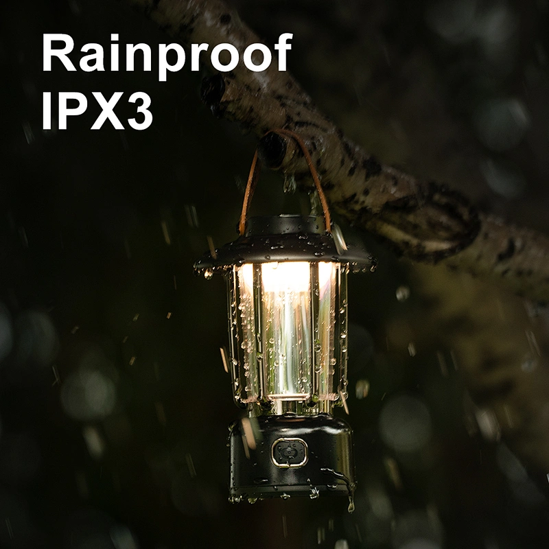 Outdoor Rechargeable Electric Tent Torch Camping Lamp Tactical  Led Camping Light Camping  Lantern With Hanging For Cam