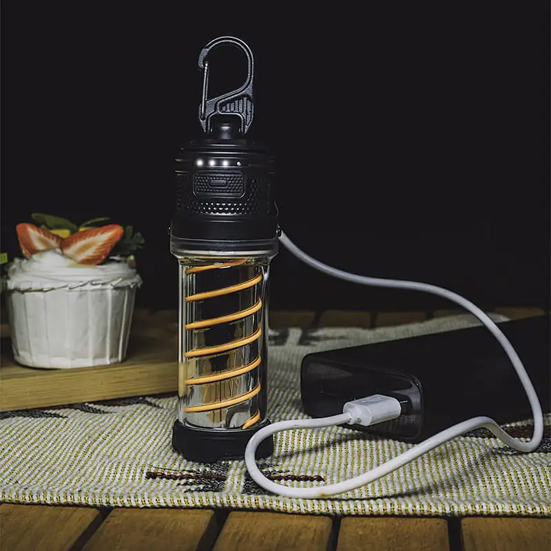 Waterproof Portable Outdoor Retro Camp Light   Camping Lantern Rechargeable Led Camping Lamp with Power Bank