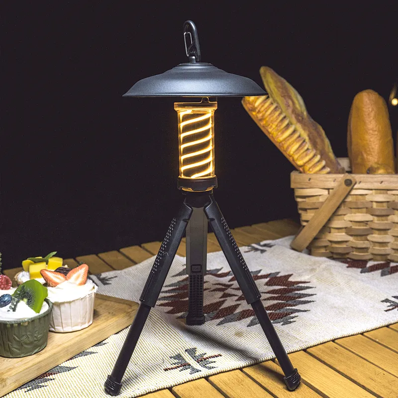 Waterproof Portable Outdoor Retro Camp Light   Camping Lantern Rechargeable Led Camping Lamp with Power Bank