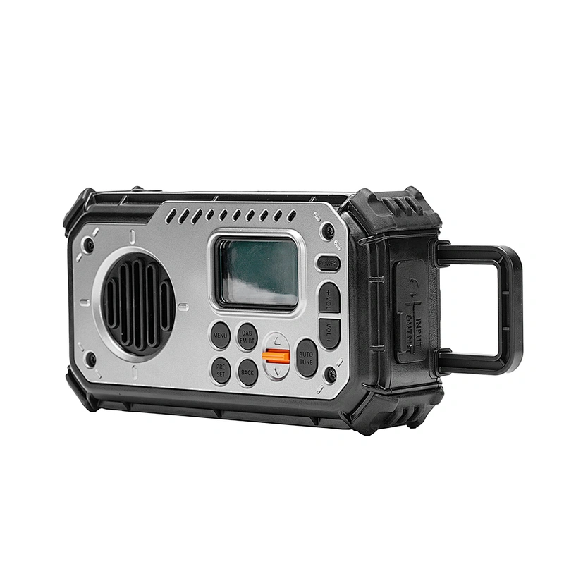Emergency New Design Crank  Fm Solar Power Bank DAB Radio LED Flashlight