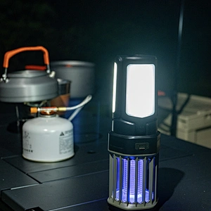 New Type-c Rechargeable Foldable LED Camping Lamp with Portable Electric Mosquito Killer Mosquito Repellent for Outdoor