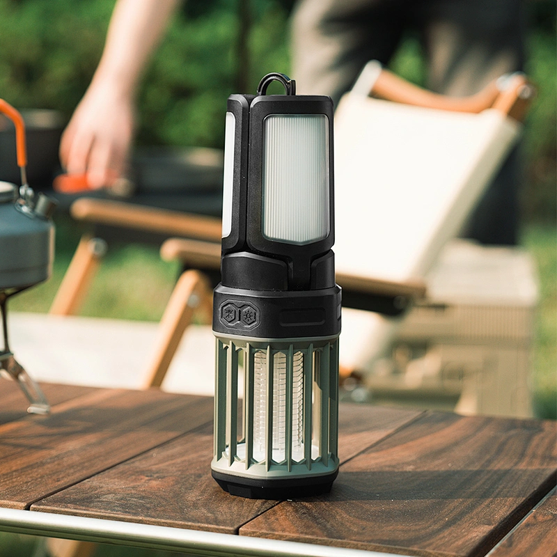 New Type-c Rechargeable Foldable LED Camping Lamp with Portable Electric Mosquito Killer Mosquito Repellent for Outdoor